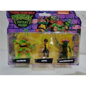 Teenage Mutant Ninja Turtles Mutant Mayhem Raphael April Leather-head Figure